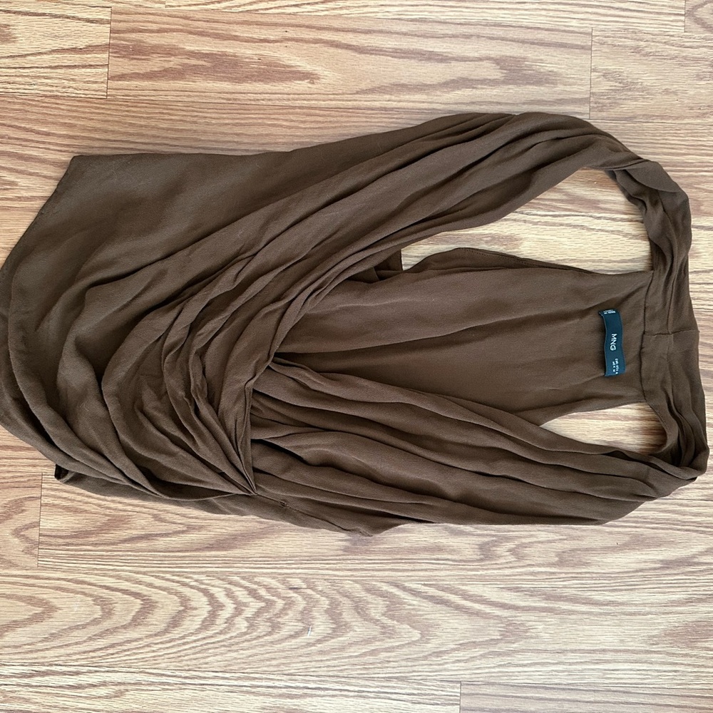 Mango Chocolate Brown Sleeveless Top